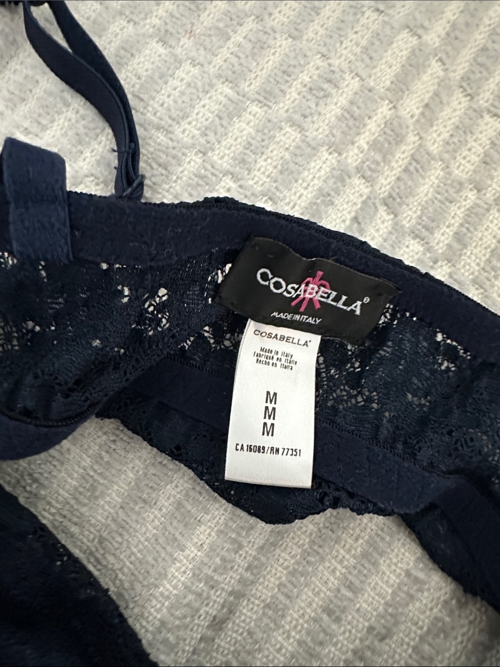 Cosabella Never Say Never Sweetie Bralette Navy - Picture 7 of 8